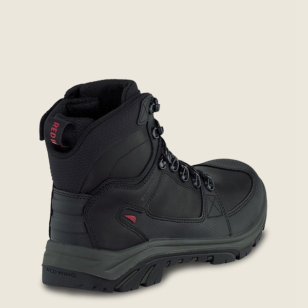 Red Wing Safety Boots Black - Mens Trades - 6-inch Side-zip Waterproof Csa Toe - 4120-LKIFB